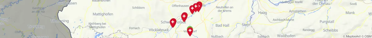 Kartenansicht für Apotheken-Notdienste in der Nähe von Lambach (Wels  (Land), Oberösterreich)